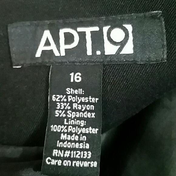 Skirt black lined straight pencil dressy lined zip - Picture 6 of 6